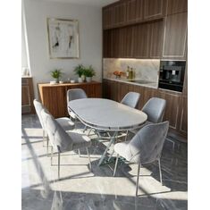 Stewehome Τραπέζι Oslo 6 ατόμων με 6 καρέκλες 41341641 |  Σετ τραπεζαρίες στο espiti