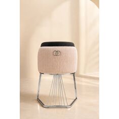 Stewehome Ασημένια μεταλλική καρέκλα Zen με υποπόδιο για κουζίνα/σαλόνι 82708702 |  Καρέκλες στο espiti