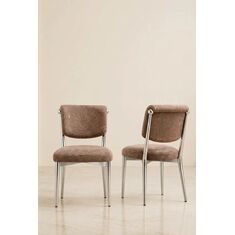 Stewehome Μονή σιδερένια καρέκλα με ασημί πόδια. 46x47x90 cm 29330926 |  Καρέκλες στο espiti