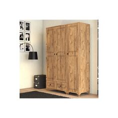 Stewehome Ντουλάπα με 3 πόρτες και συρτάρι στυλ country 118x45x45 cm 73431626 |  Ντουλάπες ρούχων στο espiti
