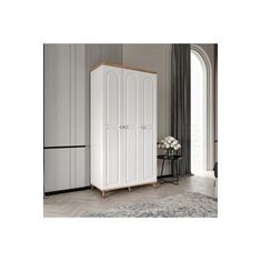 Stewehome Μποέμ ντουλάπα με 3 πόρτες από mdf για ρούχα σκανδιναβικού στιλ 105x52x52 cm 15198912 |  Ντουλάπες ρούχων στο espiti