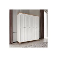 Stewehome Μποέμ ντουλάπα με 5 πόρτες από mdf για υπνοδωμάτιο 175x52x52 cm 87555044 |  Ντουλάπες ρούχων στο espiti
