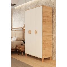 Stewehome Ντουλάπα μποέμ με πόδια και 3 πόρτες 105x47x47 cm 1963279 |  Ντουλάπες ρούχων στο espiti
