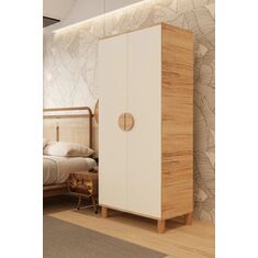 Stewehome Ντουλάπα μποέμ με πόδια και 2 πόρτες 80x47x47 cm 52247013 |  Ντουλάπες ρούχων στο espiti