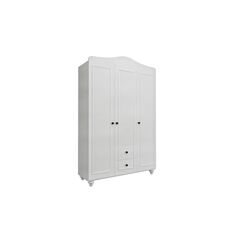 Stewehome Ντουλάπα με 3 πόρτες και 2 συρτάρια από MDF για αποθήκευση ρούχων 130x50x50 cm 36493264 |  Ντουλάπες ρούχων στο espiti