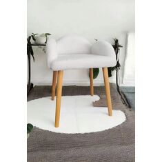 Stewehome Διακοσμητικό πουφ με υψηλά πόδια και υλικό από ξύλο για καθιστικό 17856258 |  Πουφ στο espiti