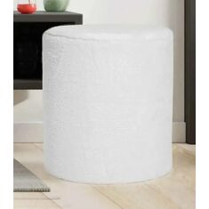Stewehome Λευκό Σκαμπό Υφασμάτινο Minimal Design για Σαλόνι &amp; Υπνοδωμάτιο 31x38 cm 232657 |  Πουφ στο espiti