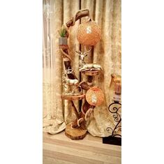 Stewehome Ξύλινο Φωτιστικό Δαπέδου 165-170 cm Σειράς Σιγάτσικ Φυσικό Ξύλινο Φωτιστικό Δαπέδου Κορμός Γωνιακός Φωτισμός 851906 |  Δαπέδου στο espiti
