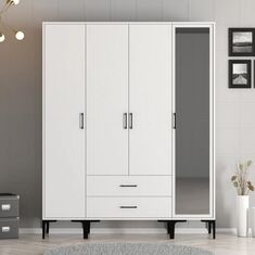 Stewehome Ντουλάπα με τέσσερις πόρτες (STR) 160x47x201 cm 301791 |  Ντουλάπες ρούχων στο espiti