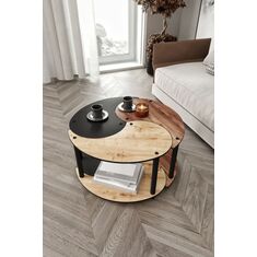 Stewehome Τραπεζάκι Σαλονιού 3 τεμαχίων Καρυδιά 70x70x38 cm 566334 |  Τραπεζάκια σαλονιού στο espiti