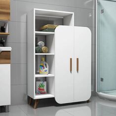 Stewehome Ντουλάπι πολλαπλών χρήσεων Λευκό 90x32x132 cm 487577 |  Βιβλιοθήκες στο espiti