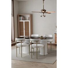 Stewehome Σετ Τραπεζαρίας με Τραπέζι Φαγητού Κουζίνας &amp; Καρέκλες Δρυς 140x80x83 cm 258683 |  Σετ τραπεζαρίες στο espiti