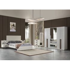 Stewehome Σετ Κρεβατοκάμαρας Λευκό Μοντέρνο Μοντέλο 160x200 cm 979142 |  Σέτ Κρεβατοκάμαρας στο espiti