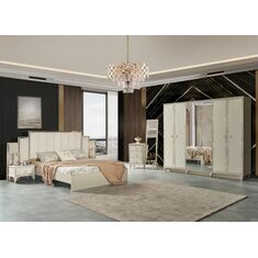 Stewehome Σετ Κρεβατοκάμαρας με Λιτή &amp; Κομψή Γραμμή 160x200x105 cm 520544 |  Σέτ Κρεβατοκάμαρας στο espiti
