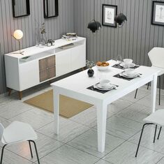 Stewehome Σετ Τραπεζαρίας Μοντέρνος Σχεδιασμός 145x88x75 cm 660495 |  Σετ τραπεζαρίες στο espiti