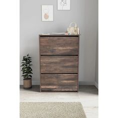 Stewehome Ντουλάπι Παπουτσιών 3 Θέσεων Καφέ 73.6x24x110 cm 865400 |  Παπουτσοθήκες στο espiti