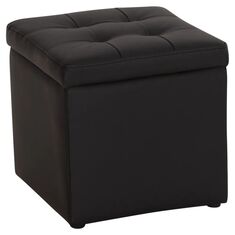 ΣΚΑΜΠΩ ΜΕ ΑΠΟΘΗΚΕΥΤΙΚΟ ΧΩΡΟ PU ΜΑΥΡΟ CUBE HM224.01 38x38x36.5Υεκ. |  Σκαμπώ στο espiti
