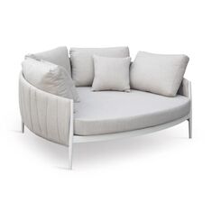 DAYBED 2ΘΕΣΙΟ MAVERICK HM6216.02 ΑΛΟΥΜΙΝΙΟ ΚΡΕΜ-ΜΠΕΖ OLEFIN & STRAPS 164x144x70Υ |  Ξαπλώστρες - Καρέκλες Παραλίας στο espiti