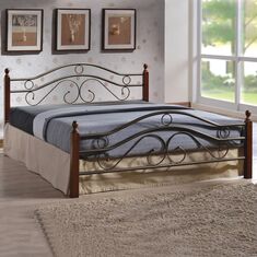ΚΡΕΒΑΤΙ ΜΕΤΑΛΛΟ RUBBERWOOD CELINA HM311 ΓΙΑ ΣΤΡΩΜΑ 150x200 εκ. |  Κρεβάτια στο espiti