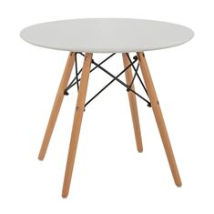 ΤΡΑΠΕΖΙ MINIMAL KID HM8451.01 ΣΤΡΟΓΓYΛΟ Φ60X51Υ ΛΕΥΚΟ |  Παιδικά έπιπλα στο espiti
