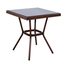 ΤΡΑΠΕΖΙ ΑΛΟΥΜΙΝΙΟΥ HARLOW 70X70X76Υ ΜΕ ΟΨΗ BAMBOO HM5568.03 ΚΑΦΕ ΜΕ ΓΥΑΛΙ |  Τραπέζια κήπου στο espiti