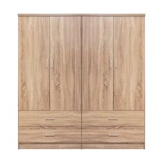 ΣΕΤ 2 ΤΜΧ ΝΤΟΥΛΑΠΑ 4ΦΥΛΛΗ ΜΕ 4 ΣΥΡΤΑΡΙΑ SONAMA 160X42X181 HM11349.02 |  Ντουλάπες ρούχων στο espiti