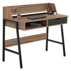 ΓΡΑΦΕΙΟ OLIVIER HM2129.02 ΜΕΛΑΜΙΝΗ ΣΕ ΚΑΡΥΔΙ-ΜΑΥΡΟ-ΜΑΥΡΟΣ ΜΕΤΑΛΛΙΚΟΣ ΣΚΕΛΕΤΟΣ 104x48x89Υεκ |  Γραφεία στο espiti