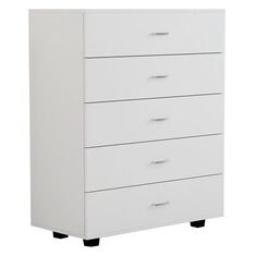 ΣΥΡΤΑΡΙΕΡΑ ΜΕΛΑΜΙΝΗΣ THORG HM8995.03- 5 ΣΥΡΤΑΡΙΑ ΛΕΥΚΗ 80Χ40Χ100Yεκ. |  Συρταριέρες -Κονσόλες στο espiti