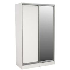 ΝΤΟΥΛΑΠΑ ΔΙΦΥΛΛΗ ΣΥΡΟΜΕΝΗ ΜΕ ΚΑΘΡΕΠΤΗ ADLER HM2460.03 ΜΕΛΑΜΙΝΗ ΛΕΥΚΗ 120x60x220Y |  Ντουλάπες ρούχων στο espiti