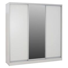 ΝΤΟΥΛΑΠΑ 3ΦΥΛΛΗ ΣΥΡΟΜΕΝΗ ΜΕ ΚΑΘΡΕΦΤΗ ADLER HM2462.03 ΜΕΛΑΜΙΝΗ ΛΕΥΚΗ 240x60x240Υ |  Ντουλάπες ρούχων στο espiti
