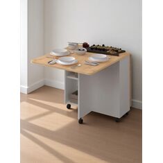 Stewehome Πτυσσόμενο Τραπέζι Λευκό Τόρος Δρυς 155x70x75 cm 285159 |  Τραπέζια στο espiti