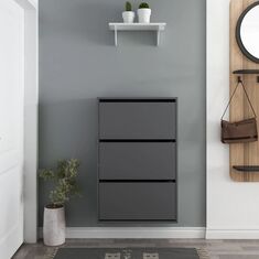 Stewehome Ντουλάπι Παπουτσιών Lupa με 3 Πόρτες για Στερέωση στον Τοίχο 70x25x109 cm 675460 |  Παπουτσοθήκες στο espiti