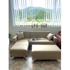 Stewehome Γωνιακός Καναπές σε Χρώμα Πέτρας 200x150x90 cm 194845 |  Καναπέδες γωνιακοί στο espiti