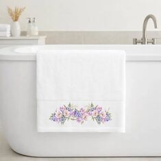 Πετσέτα Μπάνιου 70×140 Violet White Astron Italy |  Πετσέτες Μπάνιου στο espiti
