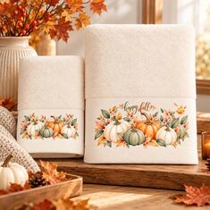 Πετσέτες (Σετ 2 τεμ.) Happy Fall Astron Italy |  Σετ Πετσέτες στο espiti