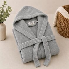 Μπουρνούζι Με Κουκούλα Grey - Large Astron Italy |  Μπουρνούζια στο espiti