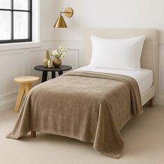 Κουβέρτα βελουτέ Μονή Beige Astron Italy |  Κουβέρτες Βελουτέ Υπέρδιπλες στο espiti