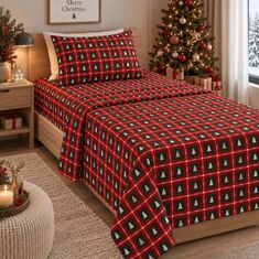 Χριστουγεννιάτικο Σετ Σεντόνι Μονό Christmas Tree 170x260 Astron Italy |  Χριστουγεννιάτικα Διακοσμητικά στο espiti