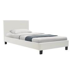 Κρεβάτι Nevil pakoworld μονό 100x200 PU χρώμα λευκό ματ |  Κρεβάτια στο espiti