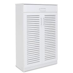 Παπουτσοθήκη-ντουλάπι SANTE pakoworld 20 ζεύγων χρώμα λευκό 80x37x123εκ |  Παπουτσοθήκες στο espiti