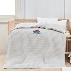Κουβέρτα πικέ με κέντημα Art 5308 80x110 Γκρι   Beauty Home |  Βρεφικές Κουβέρτες στο espiti
