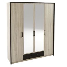 Ντουλάπα Τετράφυλλη Scarlet Sonoma-Wenge 180x58x212εκ AlphaB2B |  Ντουλάπες ρούχων στο espiti
