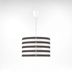 Φωτιστικό Κρεμαστό Milan Μονόφωτο Καφέ Σκούρο (PP+PVC) Ε27 32x32x80cm AlphaB2B |  Οροφής στο espiti