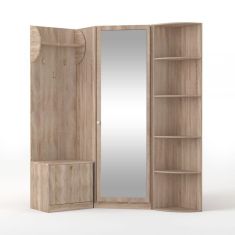Oksana Γωνιακό Σετ Εισόδου Σονόμα 126-143x35-40x200εκ AlphaB2B |  Βιτρίνες - Έπιπλα εισόδου στο espiti