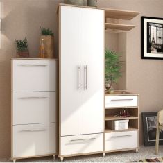 Σετ Εισόδου 2 τεμ 171x37.5x198εκ Λευκό-Sonoma AlphaB2B |  Βιτρίνες - Έπιπλα εισόδου στο espiti