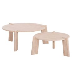 ΣΕΤ 2ΤΜΧ ΤΡΑΠΕΖΙΑ ΣΑΛΟΝΙΟΥ EQUIL HM9943.01 MDF ΜΕ ΜΕΛΑΜΙΝΗ-ΦΥΣΙΚΟ 66x66εκ + 87x87εκ |  Τραπέζια στο espiti