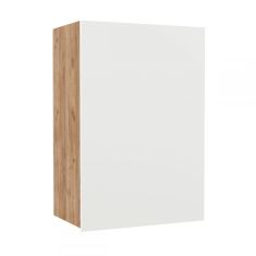Επιτοίχιο ντουλάπι κουζίνας Soft Λευκό με βελανιδιά Διαστάσεις 50x30,5x72,8εκ AlphaB2B |  Ντουλάπια στο espiti