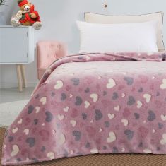 Κουβέρτα μονή φωσφορίζουσα Art 6137  160x220 Ροζ   Beauty Home |  Κουβέρτες Παιδικές στο espiti