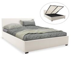 Κρεβάτι Norse pakoworld διπλό pu λευκό με αποθηκευτικό χώρο 160x200εκ |  Κρεβάτια στο espiti