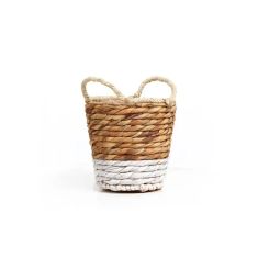 Καλάθι Jununca top edge natural with white Small (20x20/26) Soulworks 0510056 |  Καλαθια-Κουτιά στο espiti